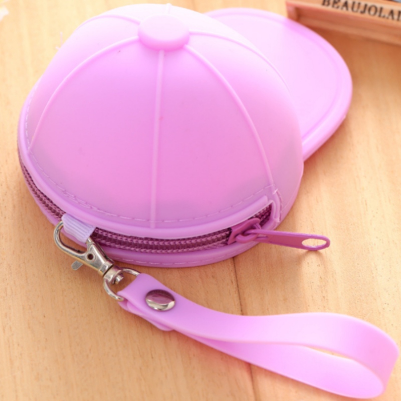 Szilikon nélküli pénztárca baseball sapka érme táska mini aranyos kalap kulcstartó szilikon nulla pénztárca kézitáska